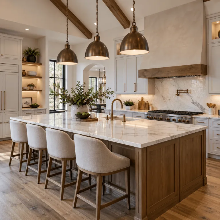 Kitchen Remodeling Denton TX - Cabinets, Island, Counters and Lighting Complete kitchen renovation with cabinets, island, counters and lighting