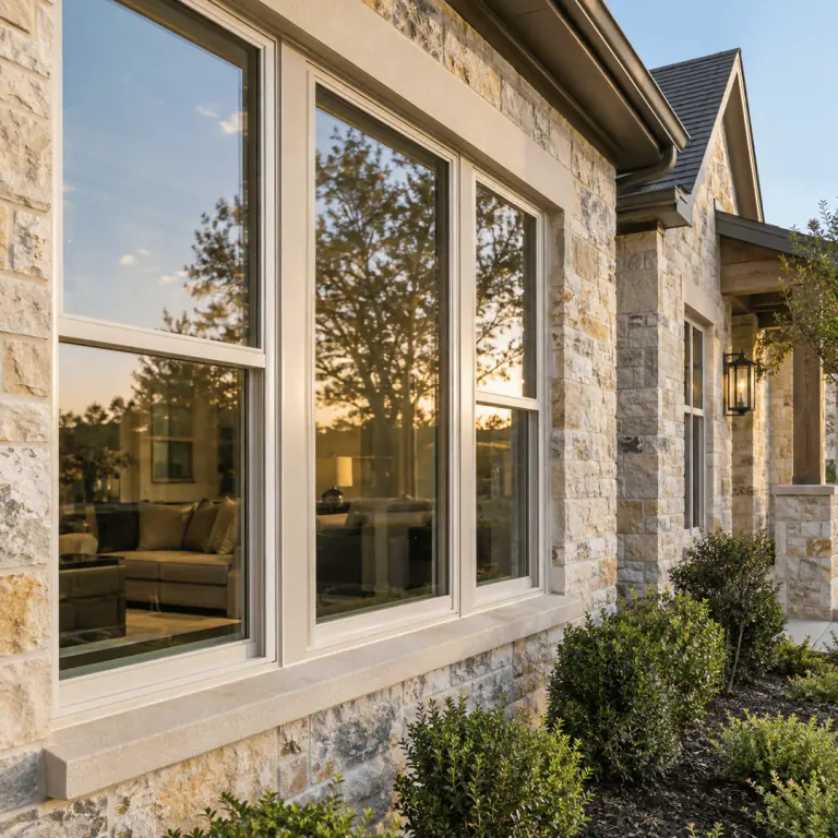 Replacement Windows Denton TX - North Texas Brick Home Replacement windows installed in a North Texas brick home